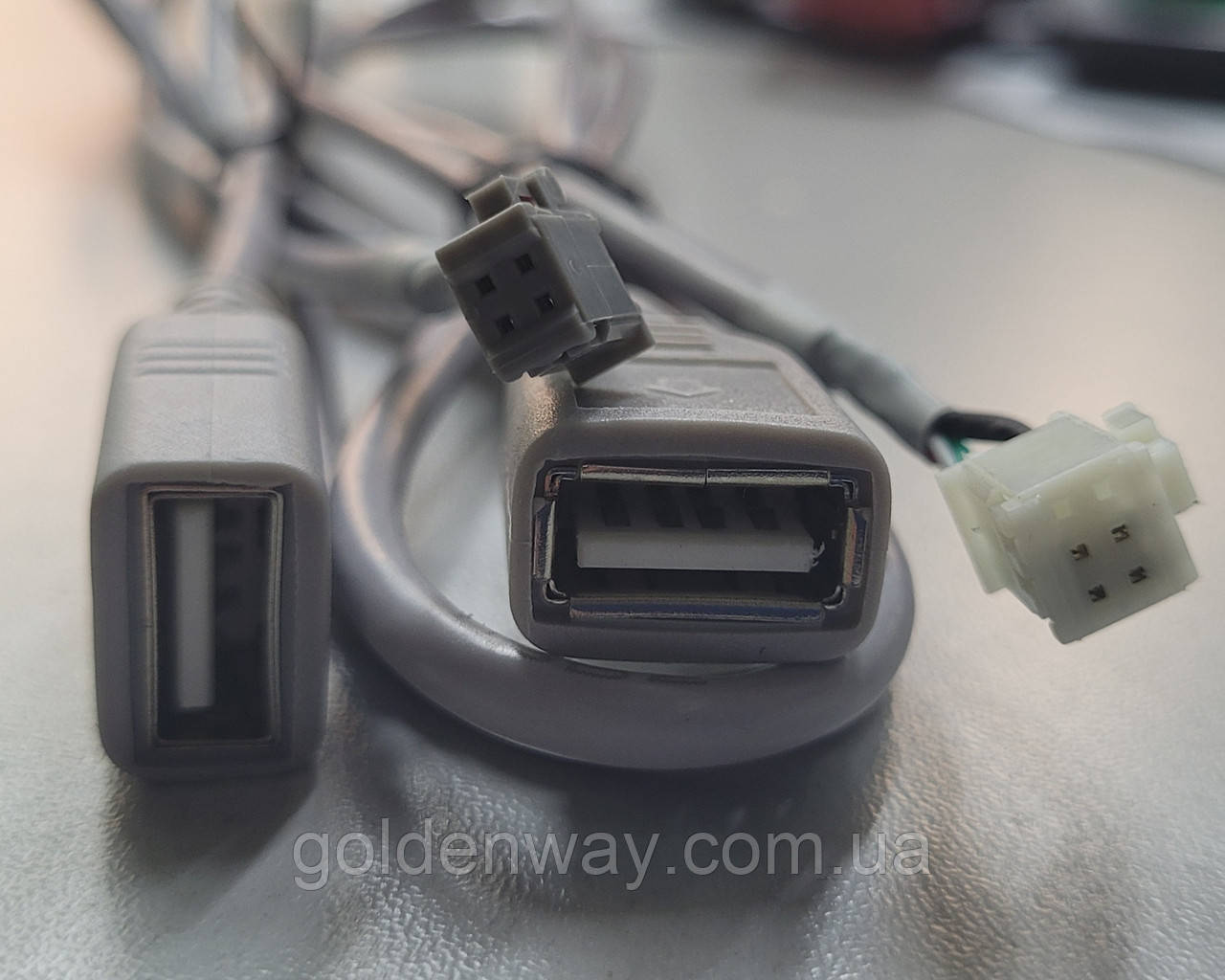Кабель USB на 6 pin і 4pin з комплекту для підключення usb flash флешки до магнітоли Android 7 9 10 дюймів