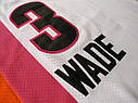 Біла баскетбольна форма Вейд 3 Маямі Floridians Wade Miami Heat NBA, фото 5