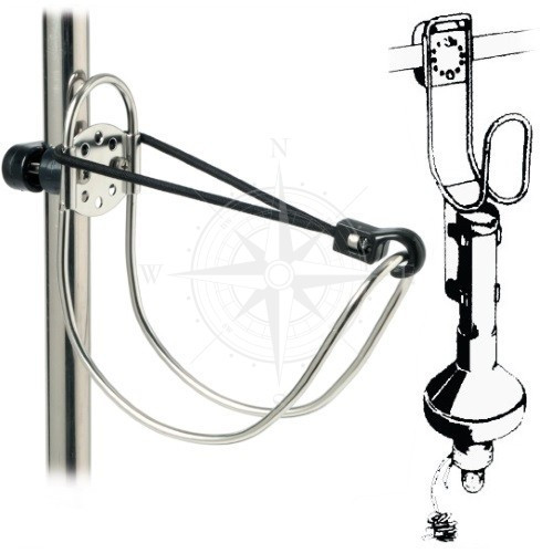 Кронштейн для рятувального круга Osculati універсальний для встановлення на горизонтальну поверхню та труби 22/25 мм, фото 1