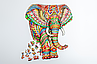 Дерев'яний фігурний пазл Слон 179 фігурних елементів у подарунковій коробці, фото 6
