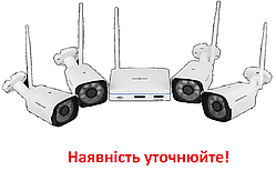 Комплект відеоспостереження бездротової Wi-Fi на 4 камери 3MP Green Vision GV-IP-K-W58/04