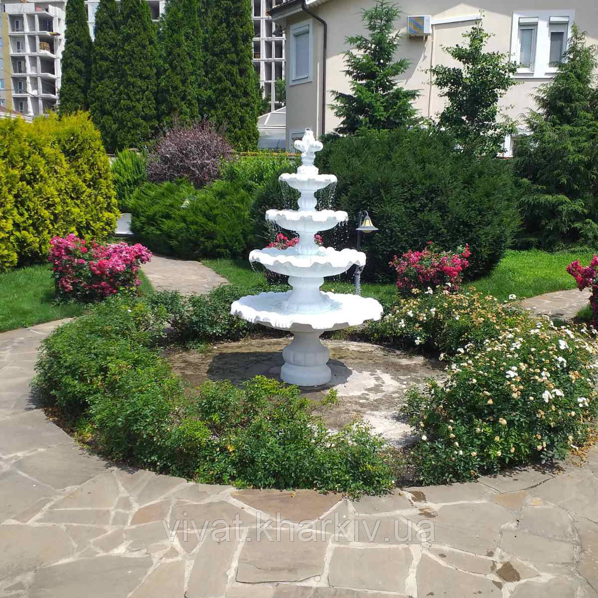 Садовий фонтан "Перлина" з бетону