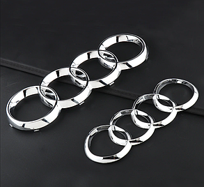 Емблема задня AUDI (Ауді) 216мм A4 (B9) A5 (F5) A6 (C7) A7 (C7) A8 (D4) Q3 (8U/F3) Q5 (8R/FY) Q7 (4L) - Хром, фото 1