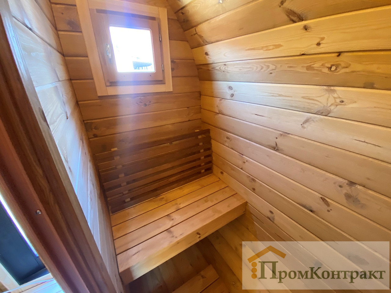 Строительство бани бочки с душем Овоид 2,0м от производителя Thermowood Production - фото 6 - id-p1660621271