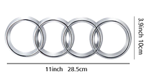 Передня емблема AUDI (Ауді) 285мм A4 (B9) A6 (C7) A7 (C7) A8 (D4) Q3 (8U) Q5 (8R) Q7 (4L) - Чорний глянець (4H0853605B), фото 4