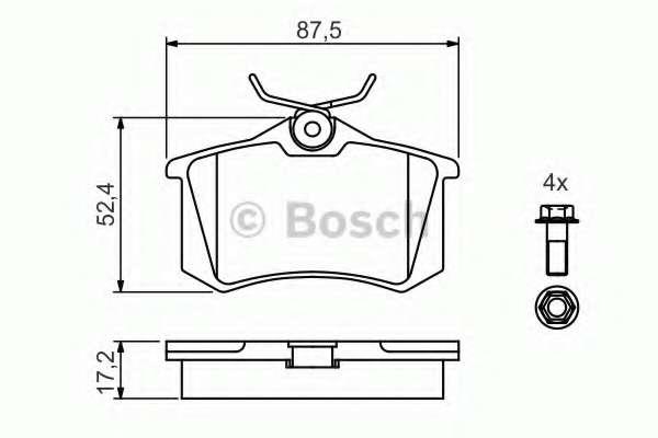 KLOCKI HAM.TYŁ AUDI/FORD/SEAT/SKODA/VW BOSCH PEUGEOT 207 (WA_, WC_) (2006)