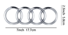 Емблема задня AUDI (Ауді) 177*57 мм Rear (A4 A6L A8L Q7) Чорний глянець, фото 3
