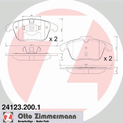Комплект гальмування, гальма ZIMERMANN LAND ROVER FREELANDER 2 (FA_) (2006)