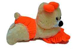 М'яка іграшка ведмедик Малятко 45 см салатовий з помаранчевим