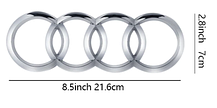 Емблема задня AUDI (Ауді) 216мм A4 (B9) A5 (F5) A6 (C7) A7 (C7) A8 (D4) Q3 (8U/F3) Q5 (8R/FY) Q7 (4L) - Чорний глянець, фото 5
