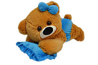 Мягкая игрушка Мишка - Малышка медовая с голубым