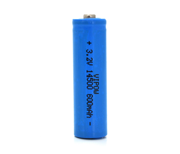 Літій-залізо-фосфатний акумулятор 14500 Lifepo4 Vipow IFR14500 TipTop, 600mAh, 3.2V, Blue Q50/500