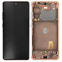 Дисплей для Samsung GH82-24219D | G780 Galaxy S20 FE с сенсорным стеклом в рамке (Оранжевый) Сервисный ориг