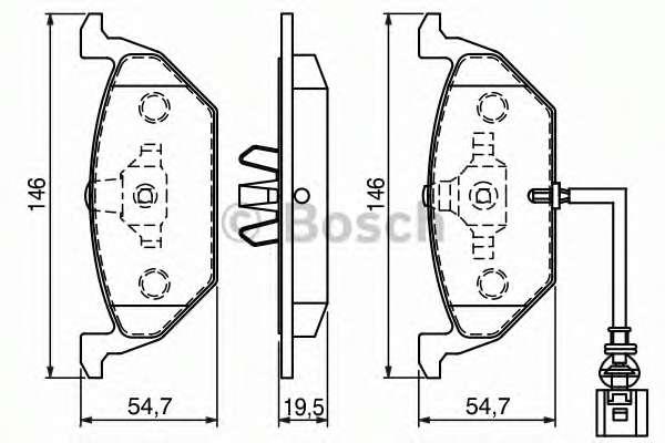 Комплект гальмових колок, дисковий гальм BOSCH AUDI A2 (8Z0) (2000 — 2005)
