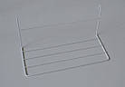 Полиця взуттєва-110 (240)	H120 L240 W110 (d2,5/2,0), біла. Навіс для взуття в торговельну сітку., фото 6