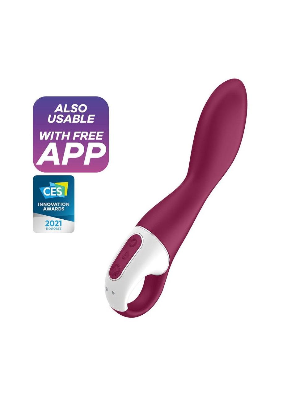 Смарт вібратор точки G Satisfyer Heated Thrill із функцією підігріву, 20,5х3,6 см.