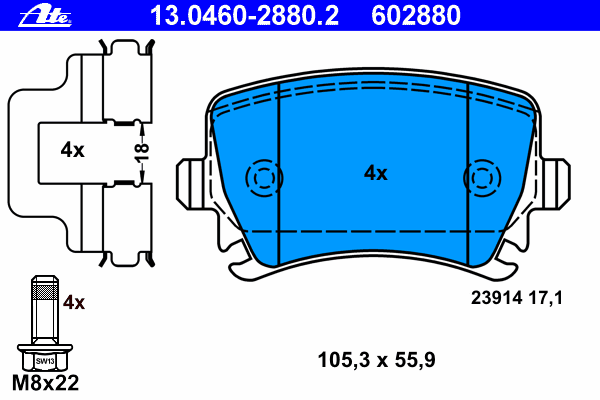 Комплект гальмування, гальма AUDI A3 (8P1) (2003 — 2012)