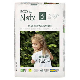 Одноразові дитячі підгузки ECO by Naty Розмір 6 (від 16 кг.), 17 шт.