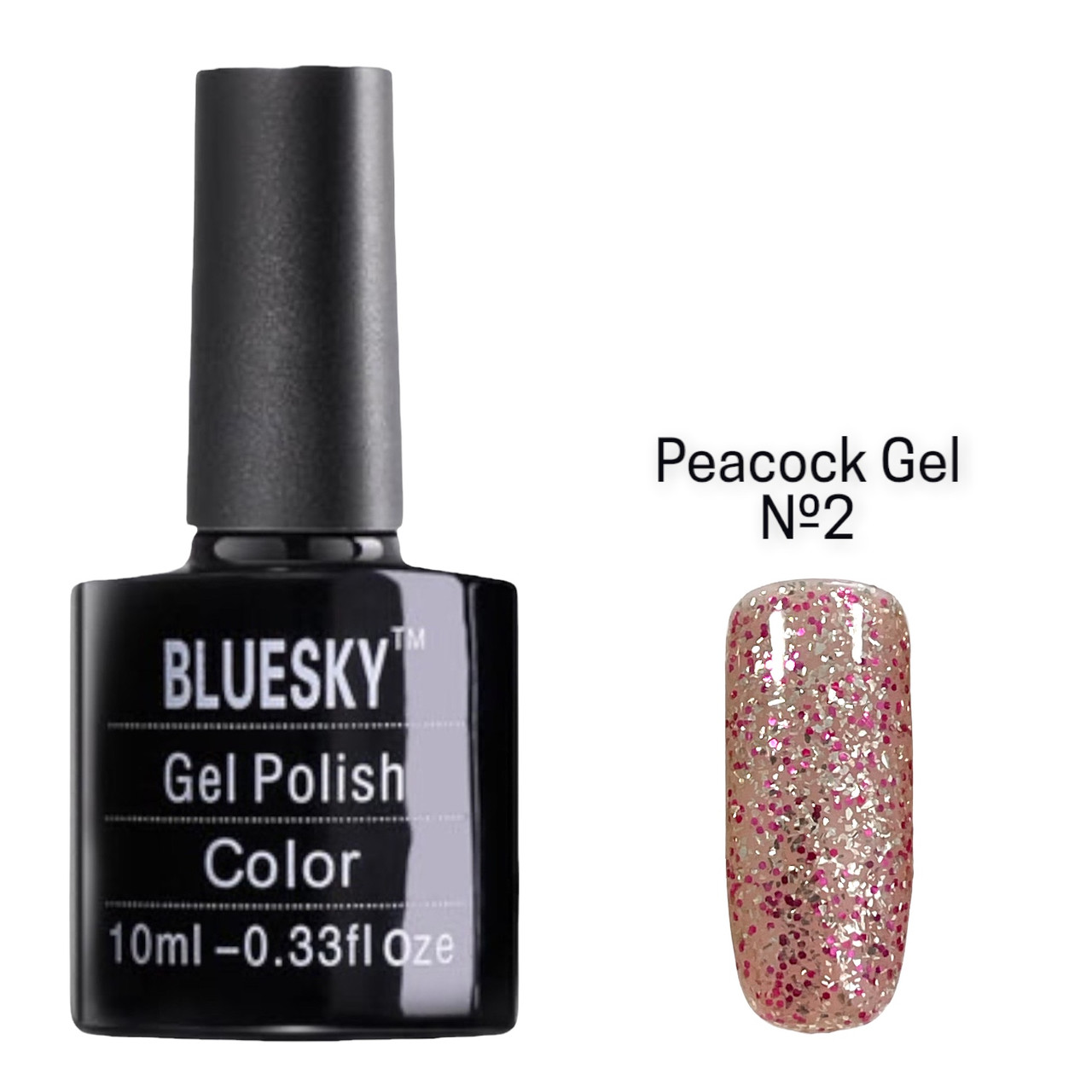 Гель-лак кольорової BLUESKY gel polish для дизайну нігтів 10 ml. Peacock Gel №2