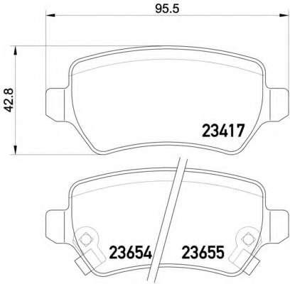 Комплект гальмівних колодок, дискове гальмо TEXTAR OPEL ASTRA G Похильна задня частина (F48_, F08_) (1998 –