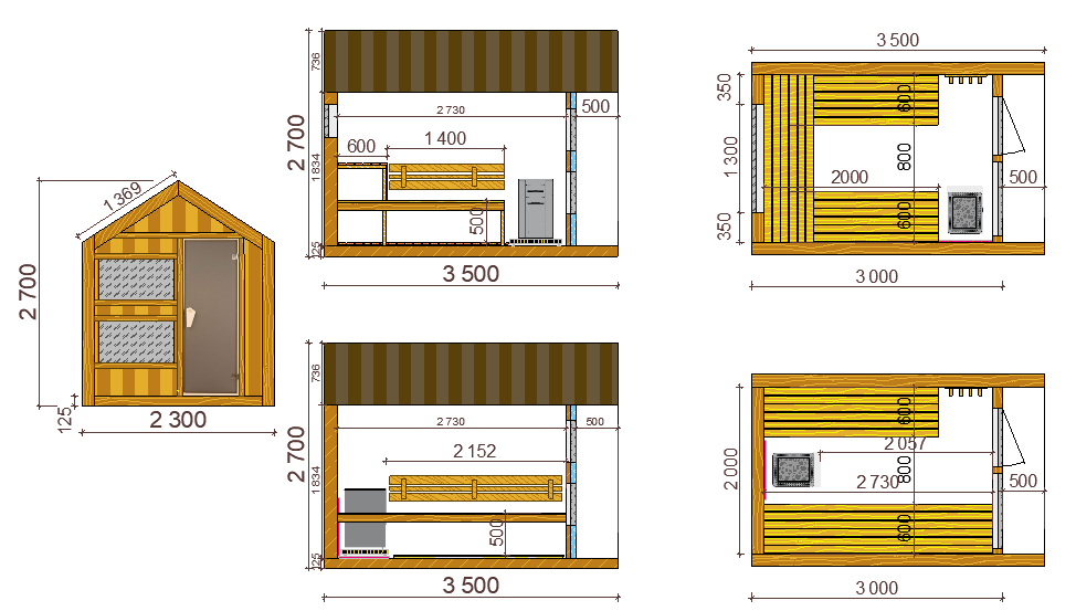 Строительство бани мобильной барн хаус 3,5х2,3х2,7м. Sauna barn house Thermowood Production Ukraine - фото 3 - id-p1660648846