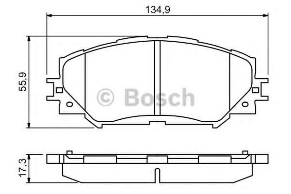 Комплект гальмування, гальма BOSCH TOYOTA AURE15_, ZZE15_, ADE15_, ZRE15_, NDE15_) (2006)