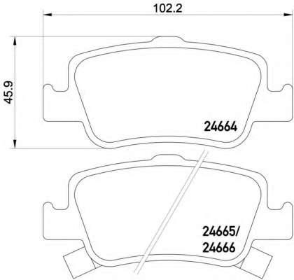 Комплект гальмових колок, дисковий гальм TEXTAR TOYOTA AURIS (NRE15_, ZZE15_, ADE15_, ZRE15_, NDE15_)