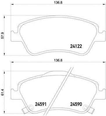 Комплект гальмових колок, дисковий гальм TEXTAR TOYOTA AURIS (NRE15_, ZZE15_, ADE15_, ZRE15_, NDE15_)