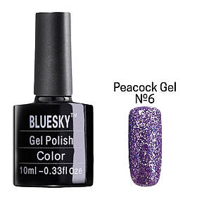 Гель-лак кольоровий BLUESKY gel polish для дизайну нігтів 10 ml. Peacock Gel №6