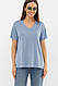 Жіноча футболка вільного крою з V-подібним вирізом, фото 5