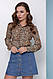Леопардова блузка сорочка 1810, фото 2