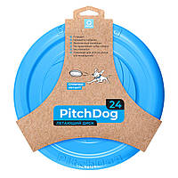 Игровая тарелка для апортировки PitchDog, диаметр 24 см, цвет голубой