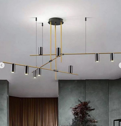 МІНІМАЛІСТИЧНИЙ СВІТИЛЬНИК У ВИДОВЖЕНОМУ КОРПУСІ НА 9 ПЛАФОНІВ Y 8857B-9, фото 1