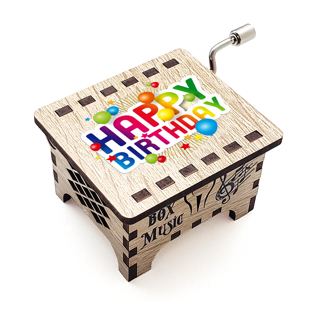 Музична скринька Happy Birthday з дерева 6х4х3 см