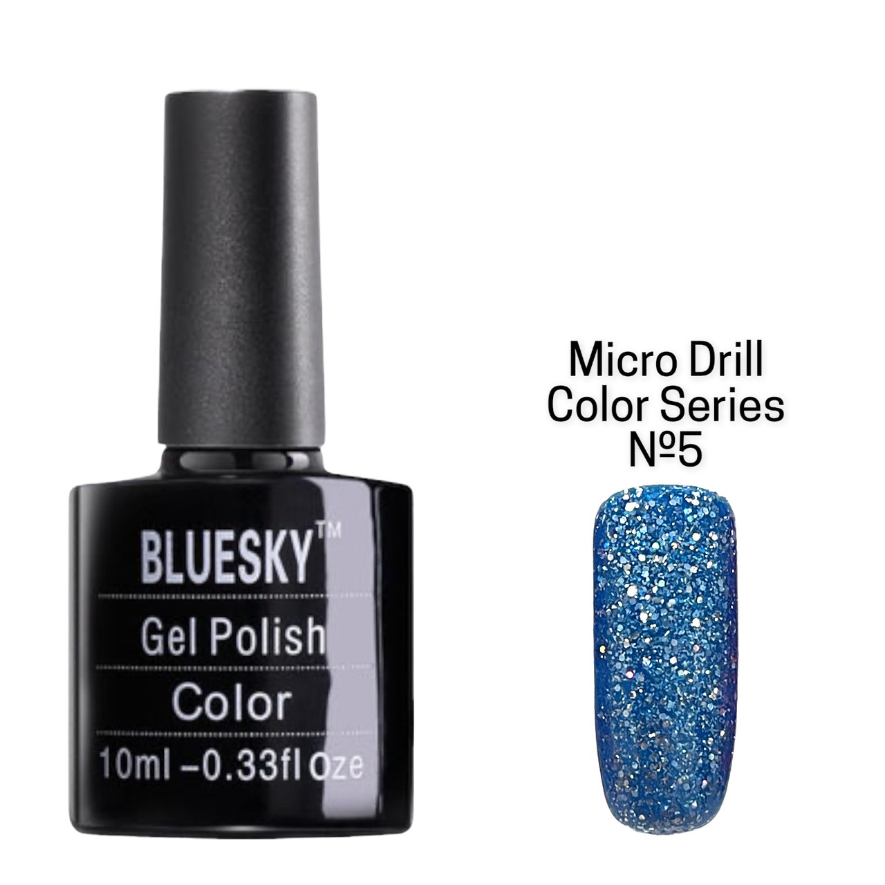 Гель-лак кольоровий BLUESKY gel polish для дизайну нігтів 10 ml. Micro Drill Color Series №5