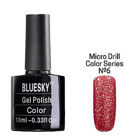 Гель-лак кольоровий BLUESKY gel polish для дизайну нігтів 10 ml. Micro Drill Color Series №6