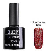 Кольоровий гель-лак для нігтів Bluesky, 10 мл (блискучий) Star series №6