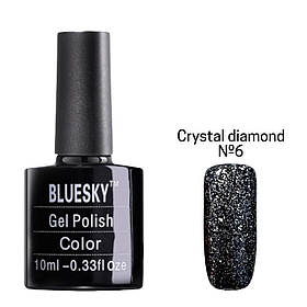 Гель-лак кольоровий BLUESKY gel polish для дизайну нігтів 10 ml. Crystal diamond №6