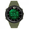 Водостійкий тактичний кварцовий годинник Sanda Bike Green, фото 4