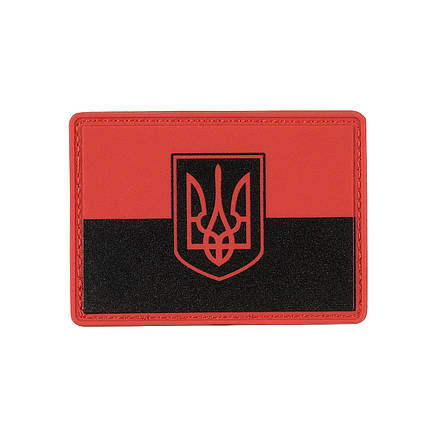 M-Tac нашивка прапор червоно-чорний PVC, фото 1