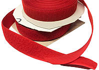 Текстильна застібка стрічка-липучка велкро 4 см Червоний Італія