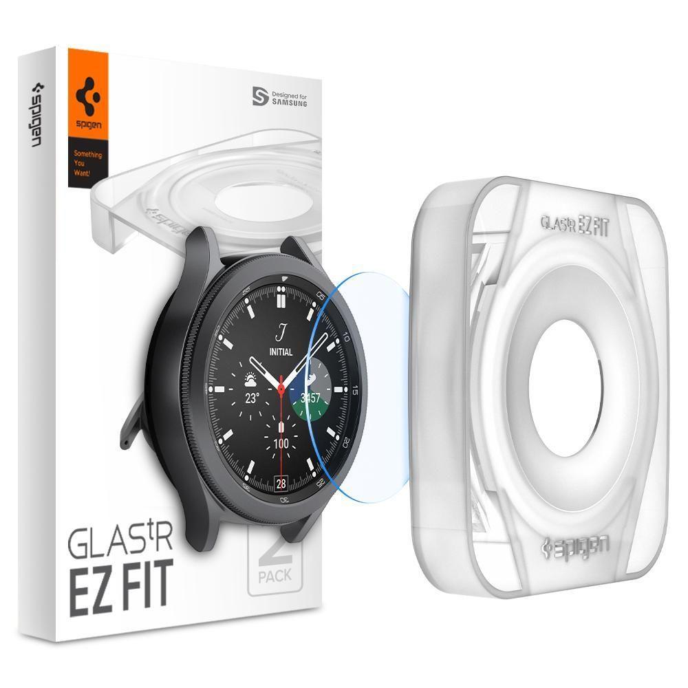 Захисне скло Spigen для Galaxy Watch 4 Classic (46 mm) EZ FiT GLAS.tR (2шт), (AGL04023)
