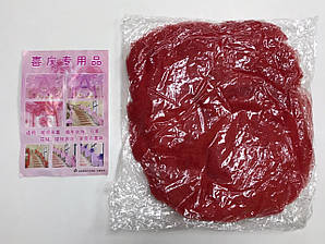 Тканина для декору велика сітка червоний