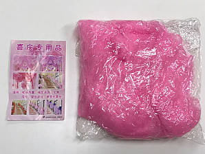 Тканина для декору велика сітка рожевий