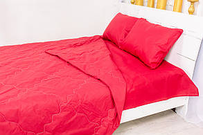 Літній спальний комплект 2449 Бавовна 19-1655 Edmonda ковдра, простирадло та наволочки MirSon 140х205 см