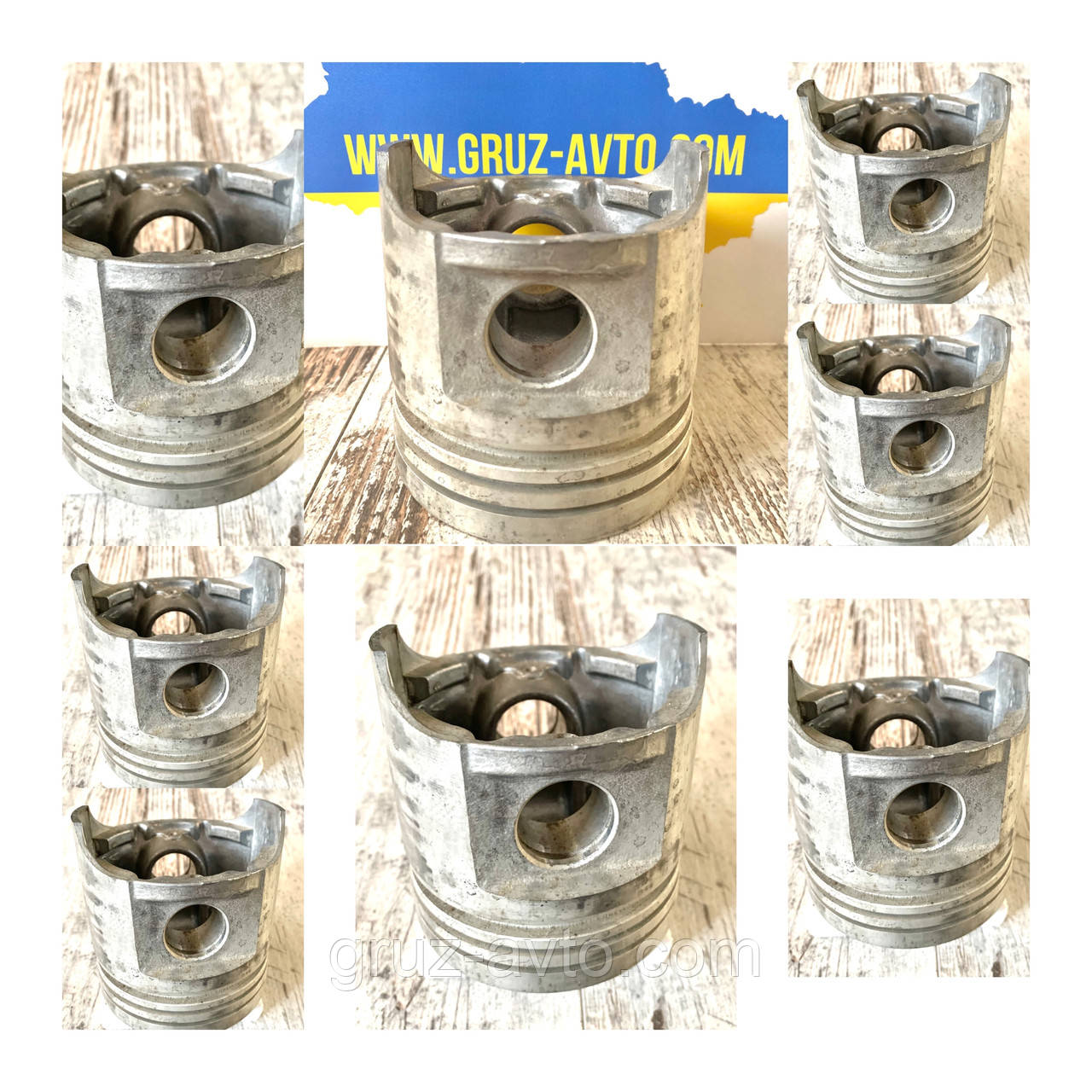 Комплект поршнів 8 шт ГАЗ-53 старого зразка розмір стандартний D 92.0/h 2.5 мм розмір стандартний під широке кільце