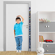 Дитяча вінілова наклейка на стіну Ростомір Англійська Космос Oracal розмір 6х186см маттовая