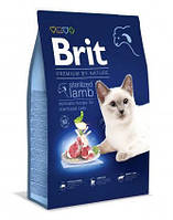 Brit Premium by Nature Cat Sterilized Lamb для взрослых стерилизованных котов (ягненок) 8 кг