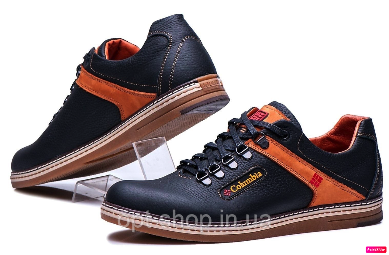 Туфлі чоловічі спортивні шкіряні Columbia копія 39-46 розмір від виробника
