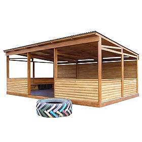 Прямокутна альтанка LNK "ПБ-9" 6х4 м. (ПБ-9)